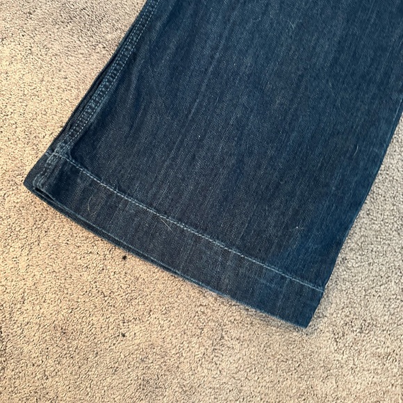 Women's Wrangler Wide-Leg Dark Blue Jeans - Picture 3 of 5